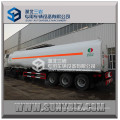 Tri Axle Carbon Steel 7 Compartment Oil Tanker Trailers / Gasoline Transport Tank Trailer / 55000 Liters Fuel Tank Semi Trailer